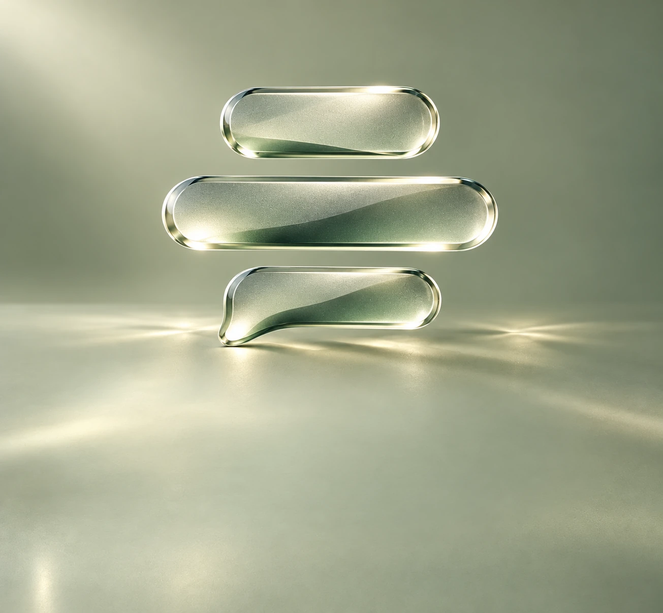 Sculpture de verre évoquant la voix d’Arthur